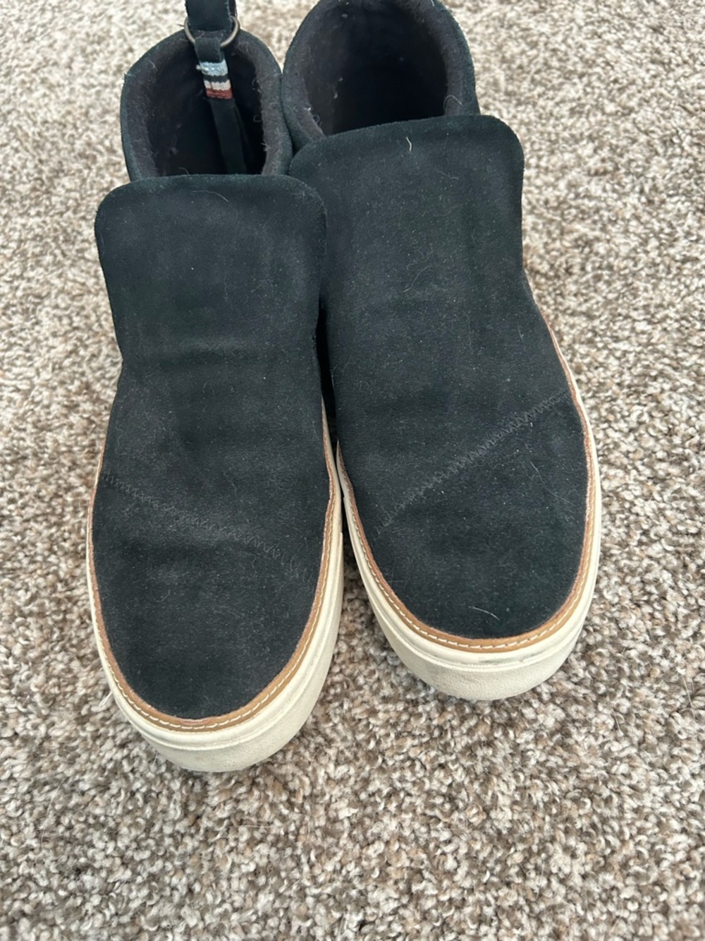 Women’s TOMs Black Suede Slip-On Casual Sneakers